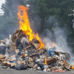 Photo of 8/17/2021 Fire at Mt. Olive Transfer Station